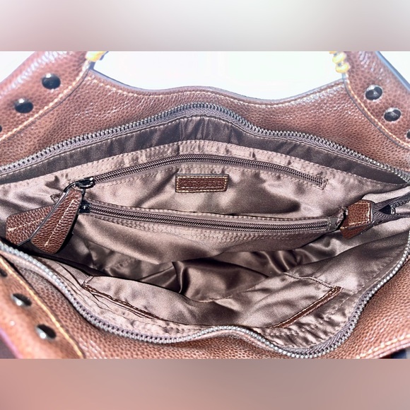 Heshe crossbody handbag coffee color. - Picture 2 of 4